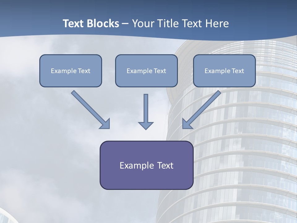 A Tall Building With A Sky Background PowerPoint Template