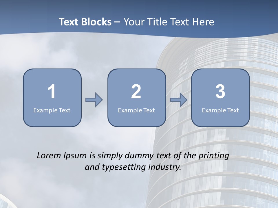 A Tall Building With A Sky Background PowerPoint Template