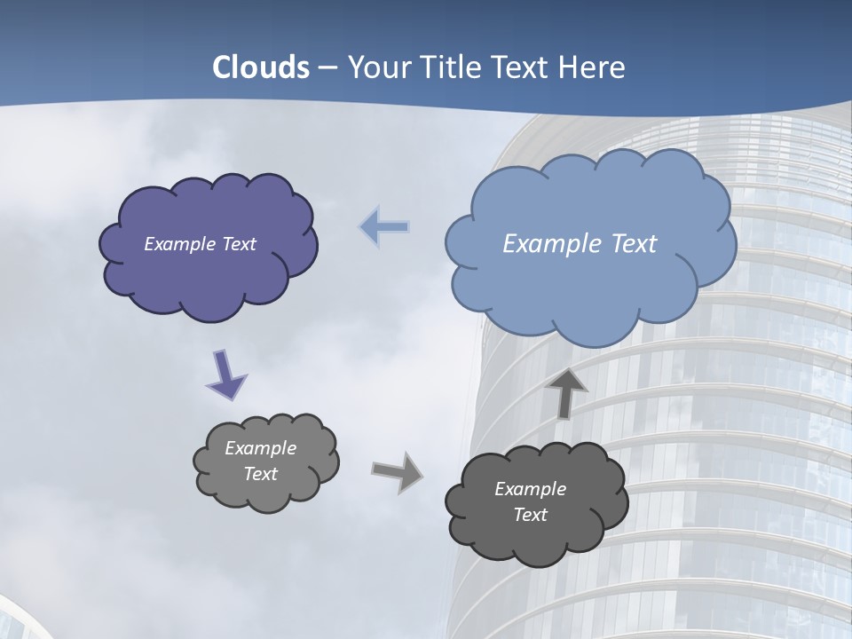 A Tall Building With A Sky Background PowerPoint Template