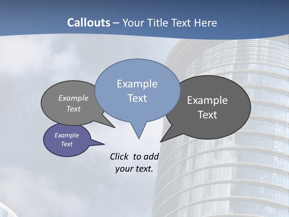 A Tall Building With A Sky Background PowerPoint Template