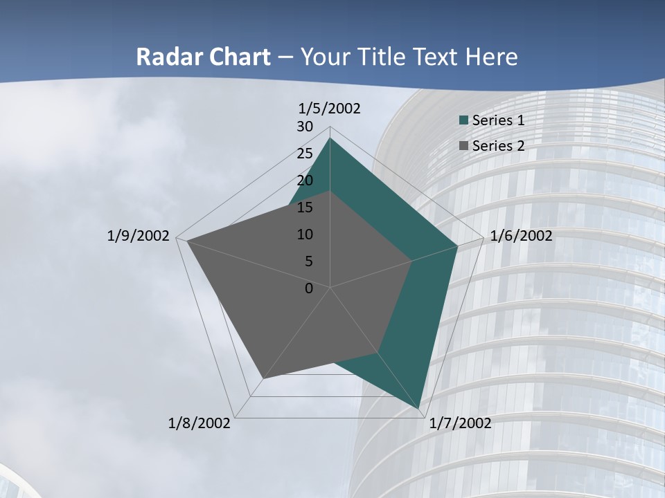 A Tall Building With A Sky Background PowerPoint Template