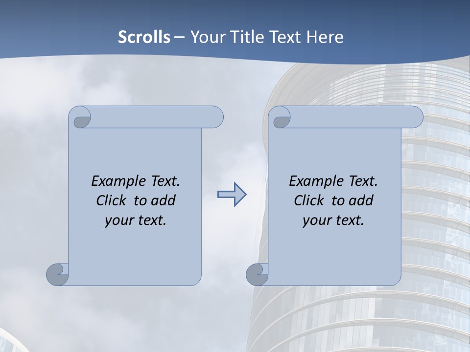 A Tall Building With A Sky Background PowerPoint Template