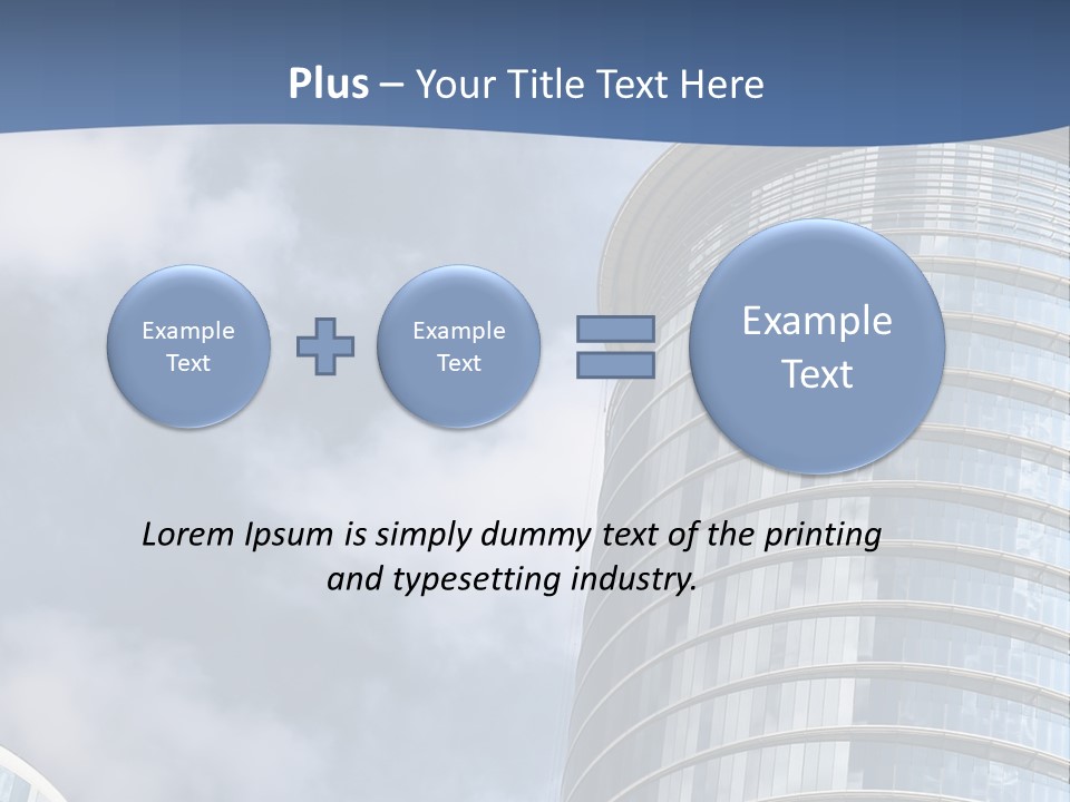 A Tall Building With A Sky Background PowerPoint Template