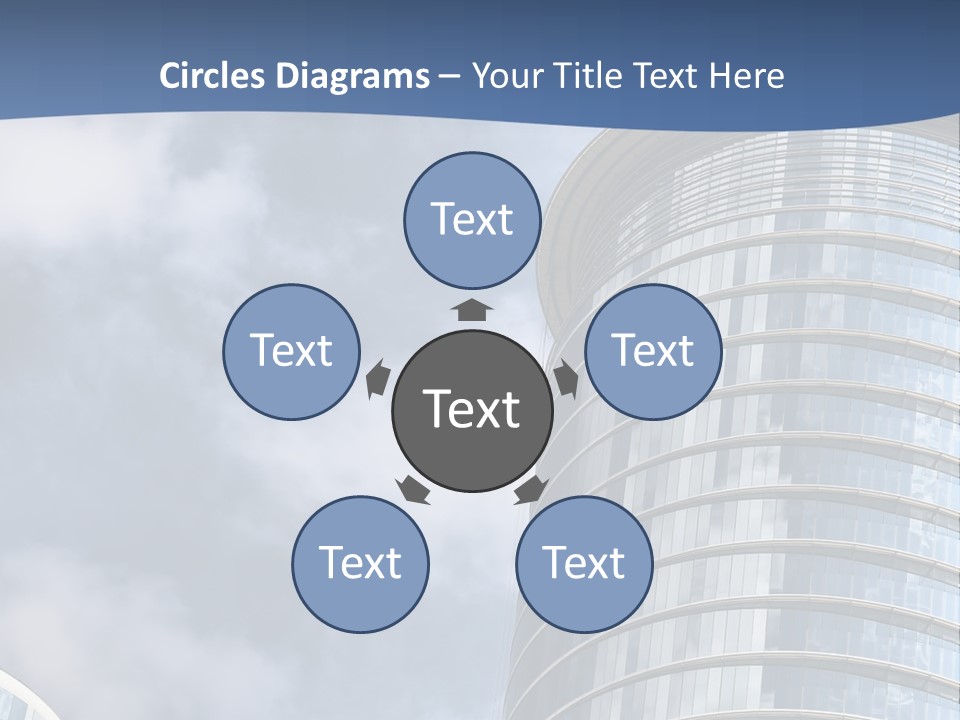 A Tall Building With A Sky Background PowerPoint Template