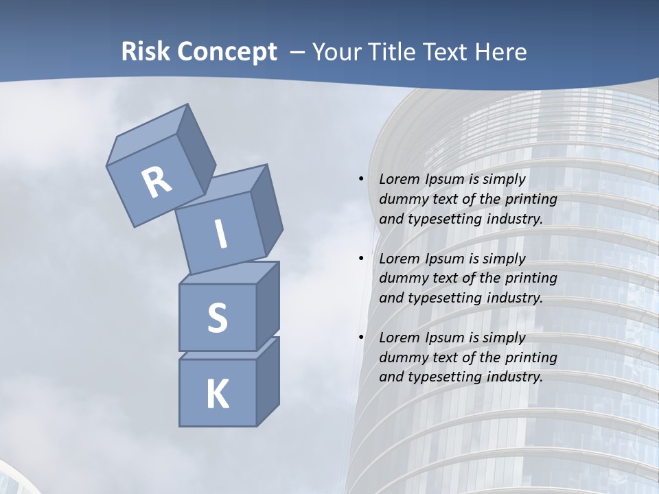 A Tall Building With A Sky Background PowerPoint Template