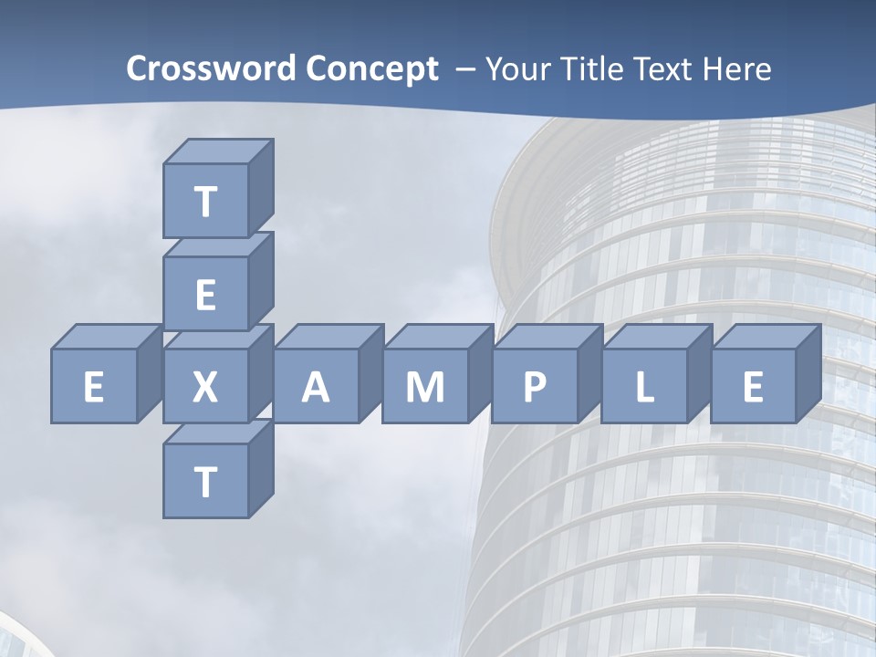 A Tall Building With A Sky Background PowerPoint Template