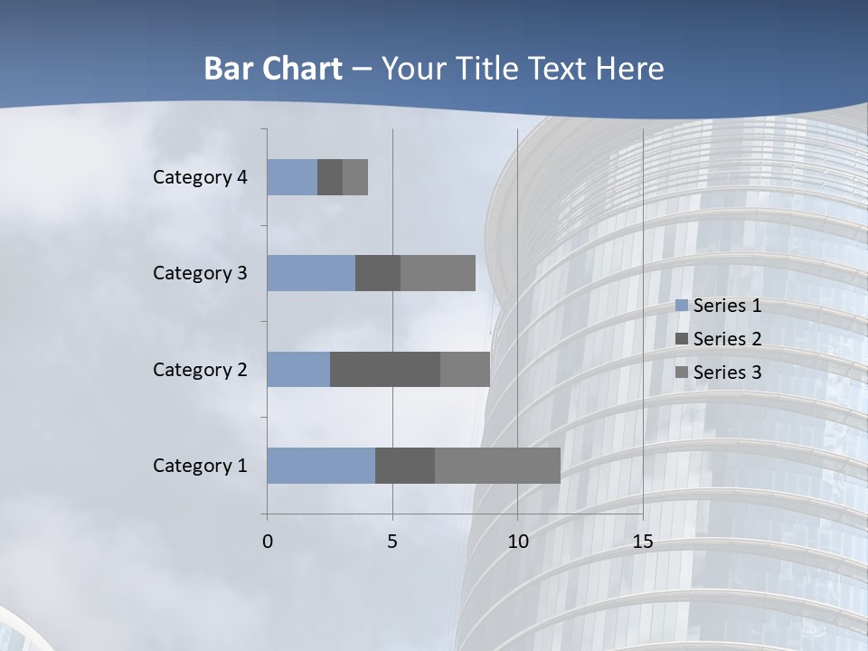 A Tall Building With A Sky Background PowerPoint Template
