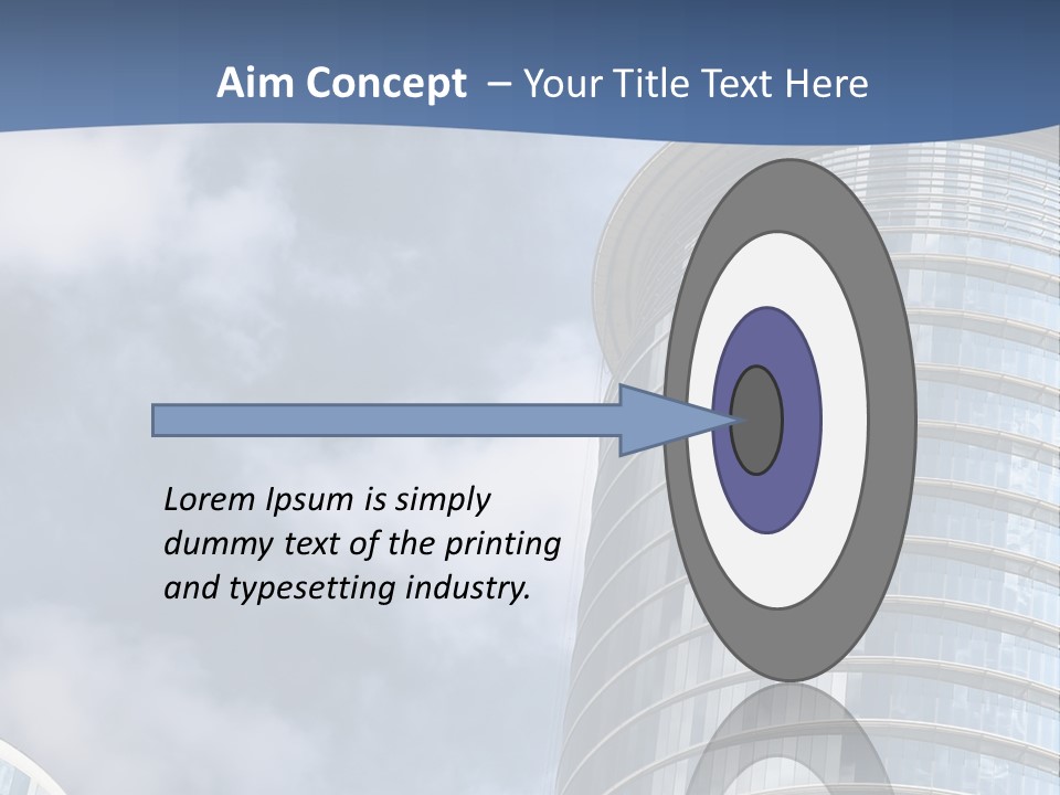 A Tall Building With A Sky Background PowerPoint Template