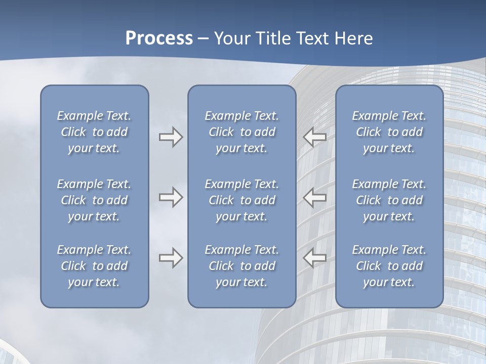 A Tall Building With A Sky Background PowerPoint Template