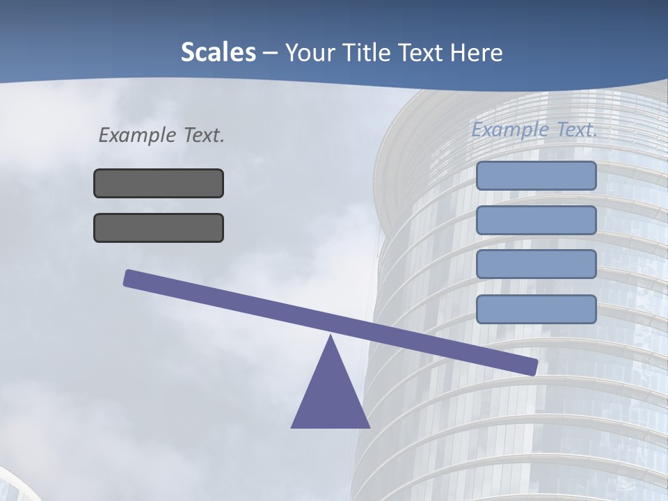 A Tall Building With A Sky Background PowerPoint Template
