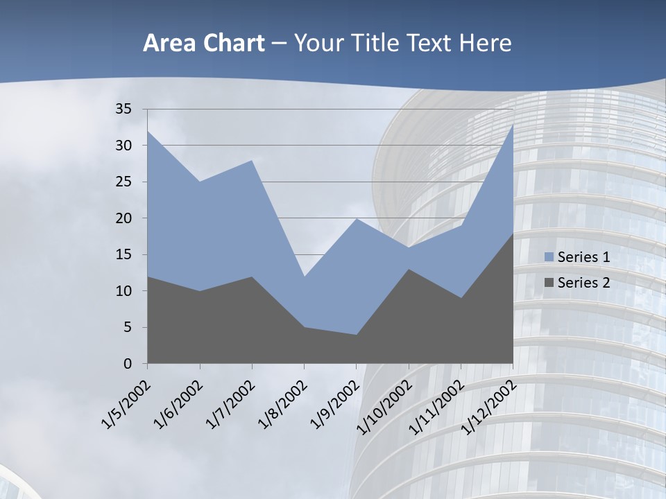 A Tall Building With A Sky Background PowerPoint Template