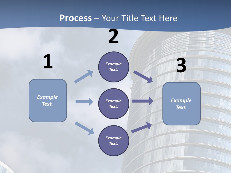 A Tall Building With A Sky Background PowerPoint Template
