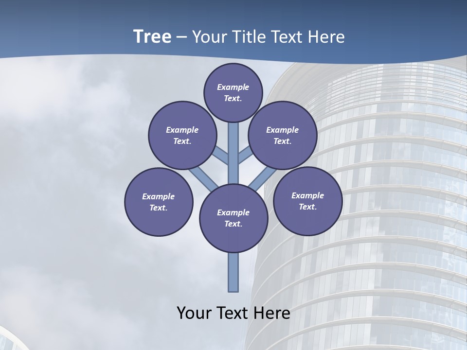 A Tall Building With A Sky Background PowerPoint Template