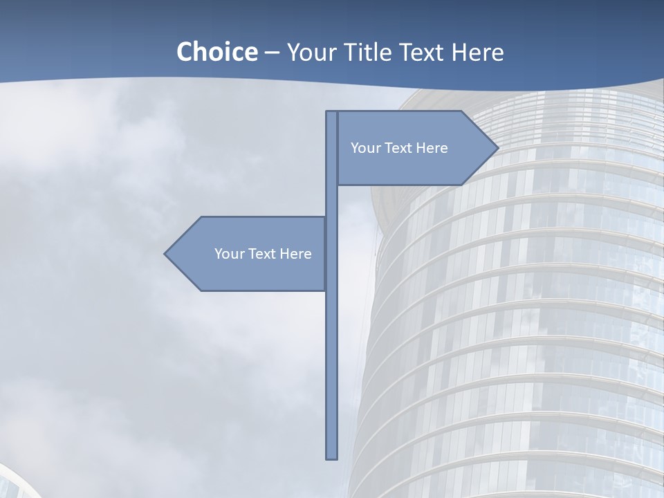 A Tall Building With A Sky Background PowerPoint Template