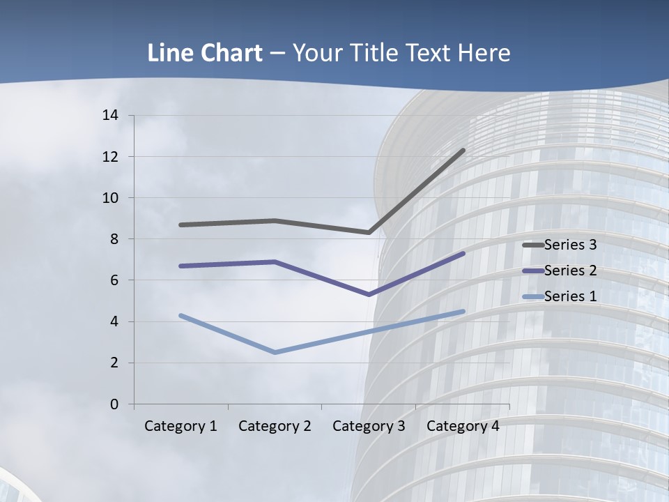 A Tall Building With A Sky Background PowerPoint Template