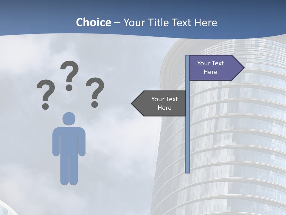 A Tall Building With A Sky Background PowerPoint Template