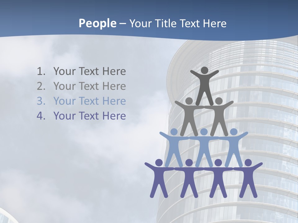 A Tall Building With A Sky Background PowerPoint Template