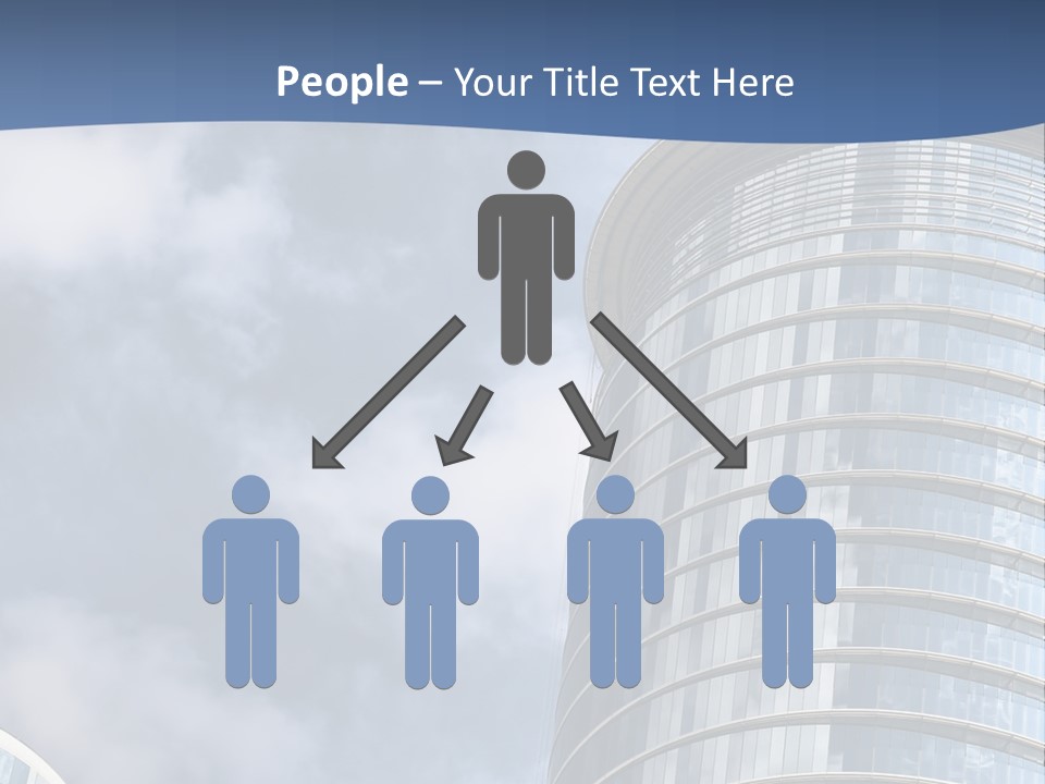 A Tall Building With A Sky Background PowerPoint Template