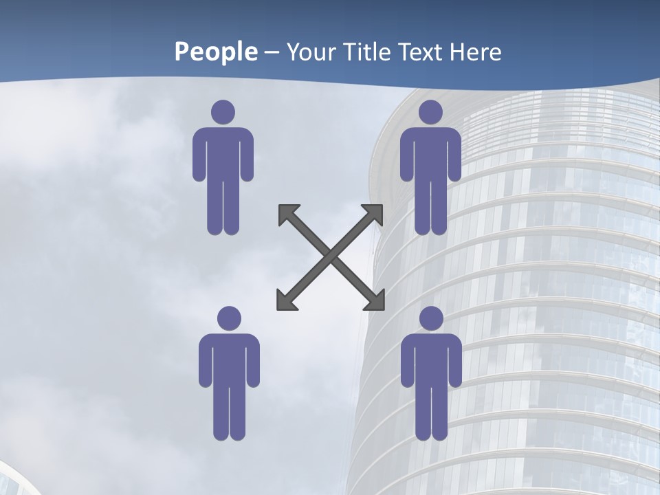 A Tall Building With A Sky Background PowerPoint Template