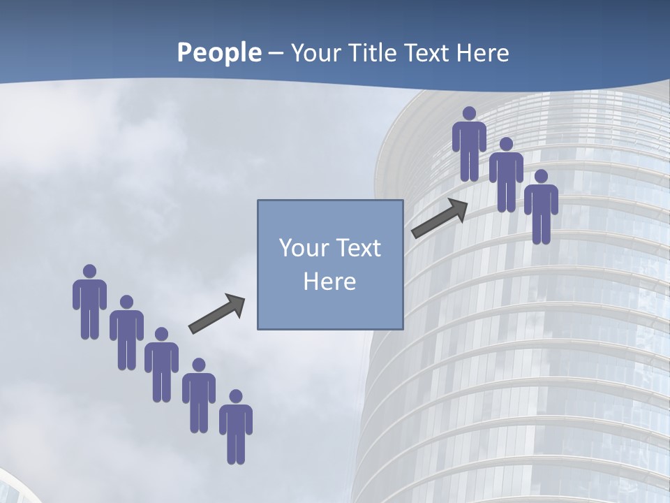 A Tall Building With A Sky Background PowerPoint Template