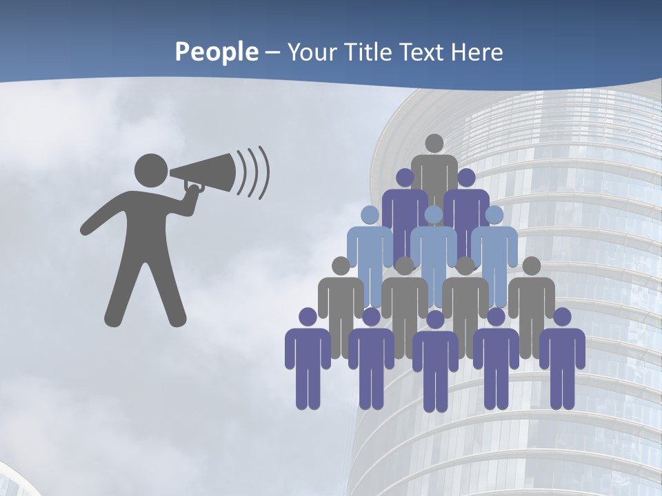 A Tall Building With A Sky Background PowerPoint Template