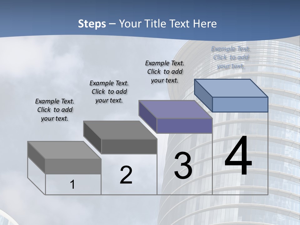 A Tall Building With A Sky Background PowerPoint Template