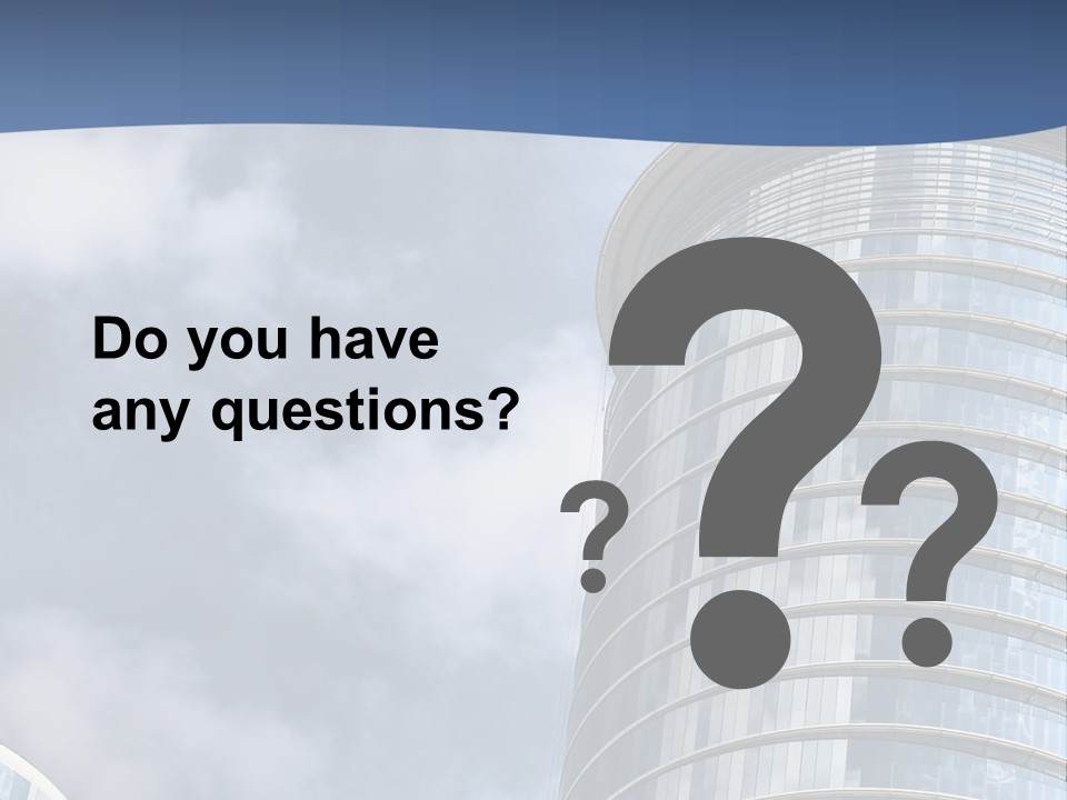 A Tall Building With A Sky Background PowerPoint Template