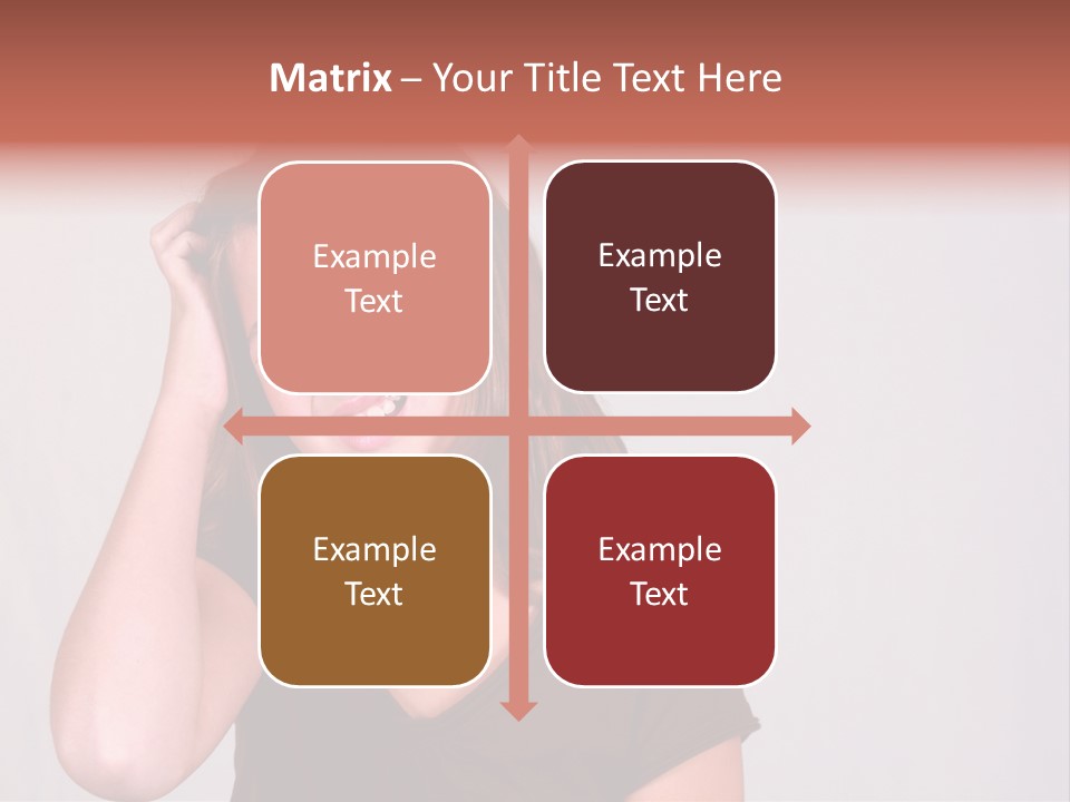 A Young Girl Is Holding Her Head In Her Hands PowerPoint Template