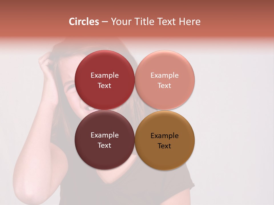 A Young Girl Is Holding Her Head In Her Hands PowerPoint Template