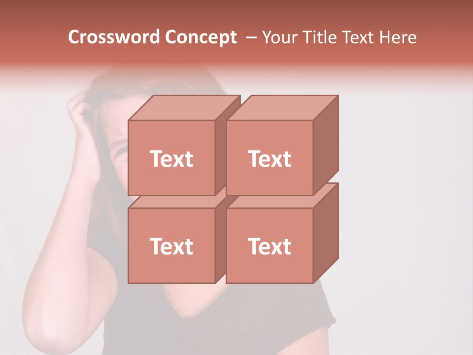 A Young Girl Is Holding Her Head In Her Hands PowerPoint Template