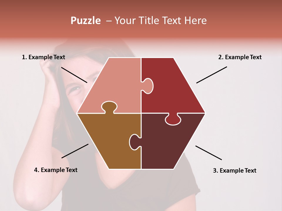 A Young Girl Is Holding Her Head In Her Hands PowerPoint Template