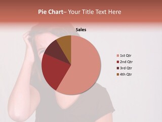 A Young Girl Is Holding Her Head In Her Hands PowerPoint Template