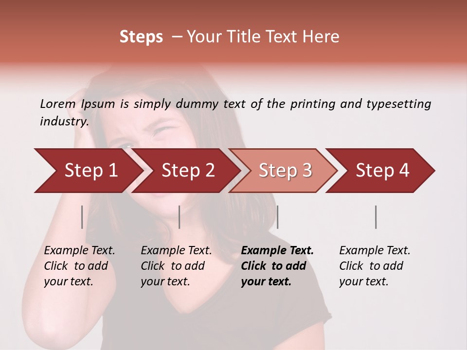 A Young Girl Is Holding Her Head In Her Hands PowerPoint Template