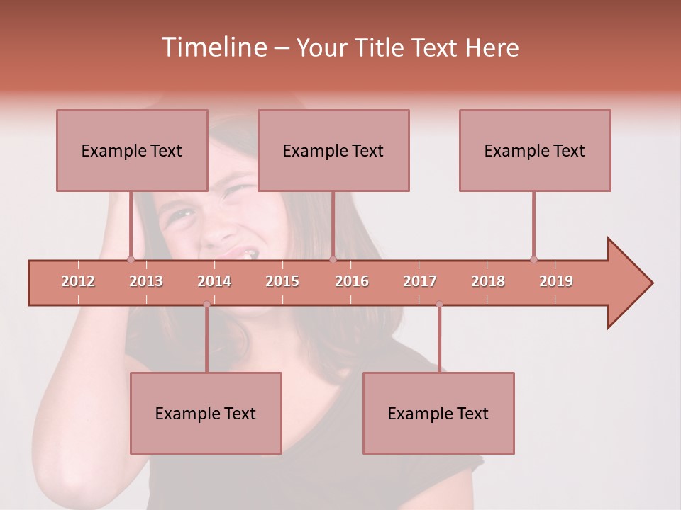 A Young Girl Is Holding Her Head In Her Hands PowerPoint Template