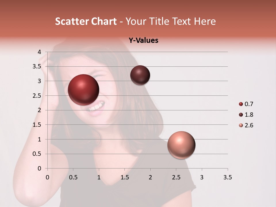 A Young Girl Is Holding Her Head In Her Hands PowerPoint Template