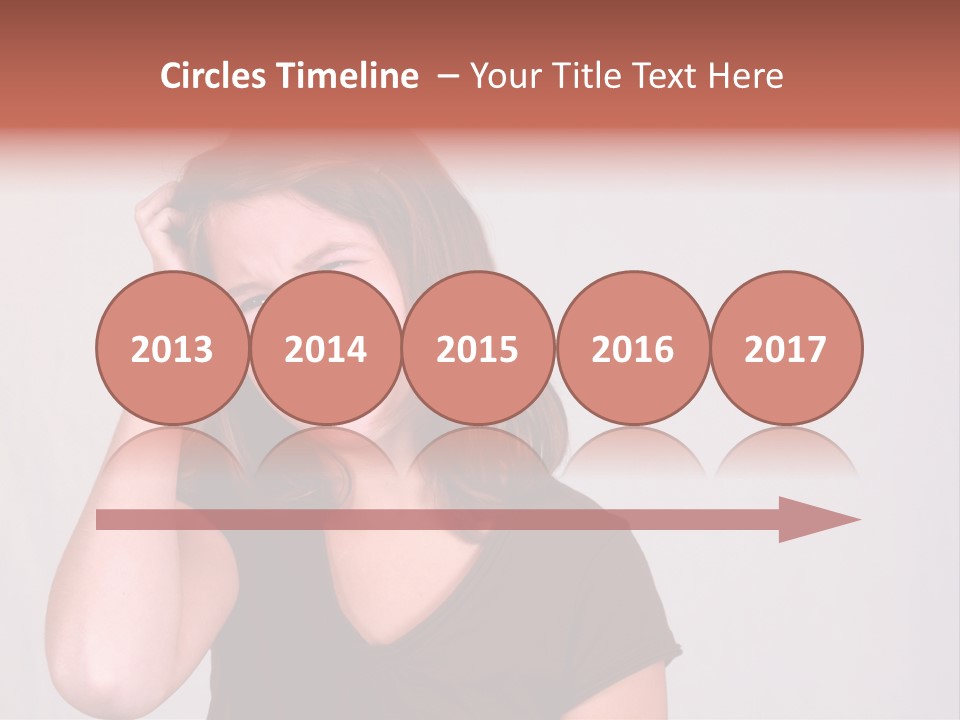 A Young Girl Is Holding Her Head In Her Hands PowerPoint Template