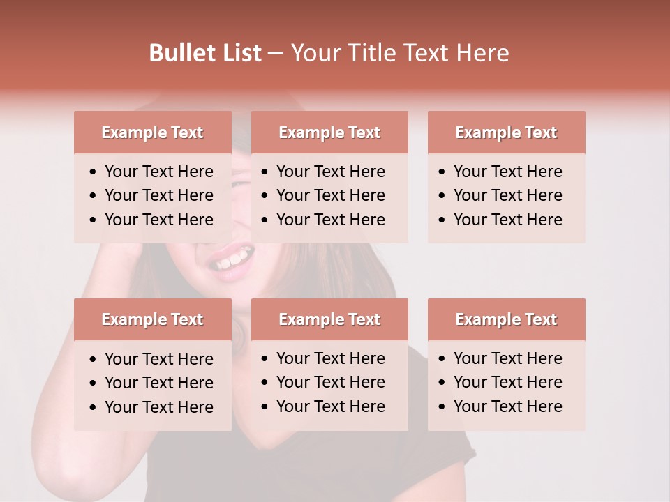 A Young Girl Is Holding Her Head In Her Hands PowerPoint Template