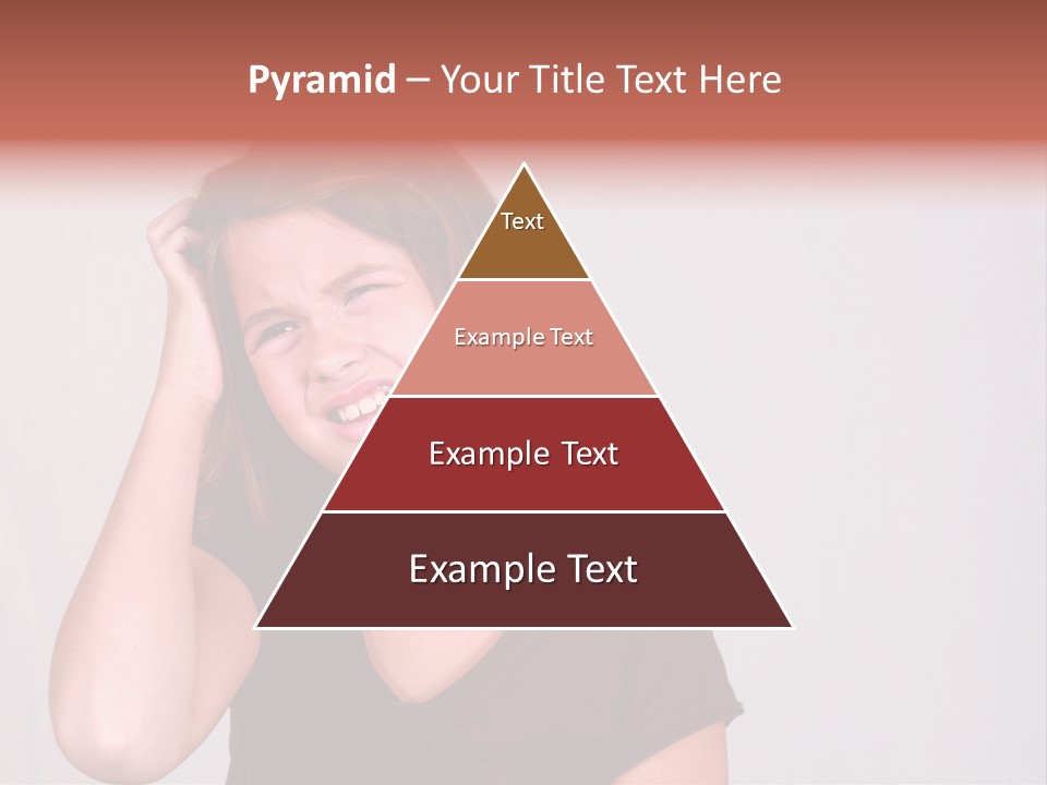 A Young Girl Is Holding Her Head In Her Hands PowerPoint Template