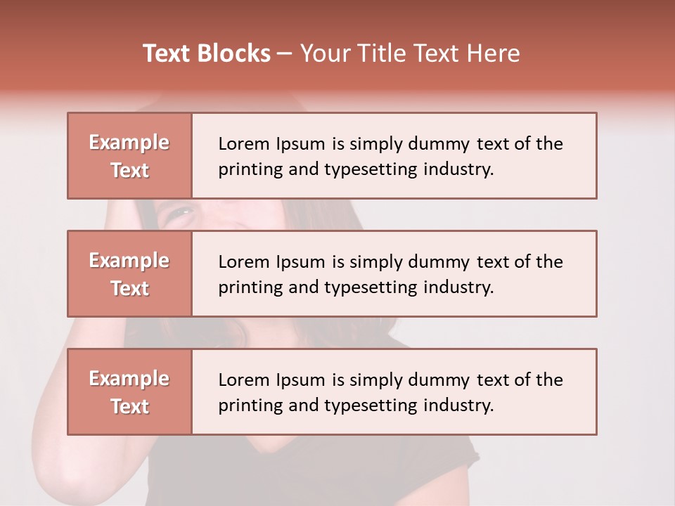 A Young Girl Is Holding Her Head In Her Hands PowerPoint Template