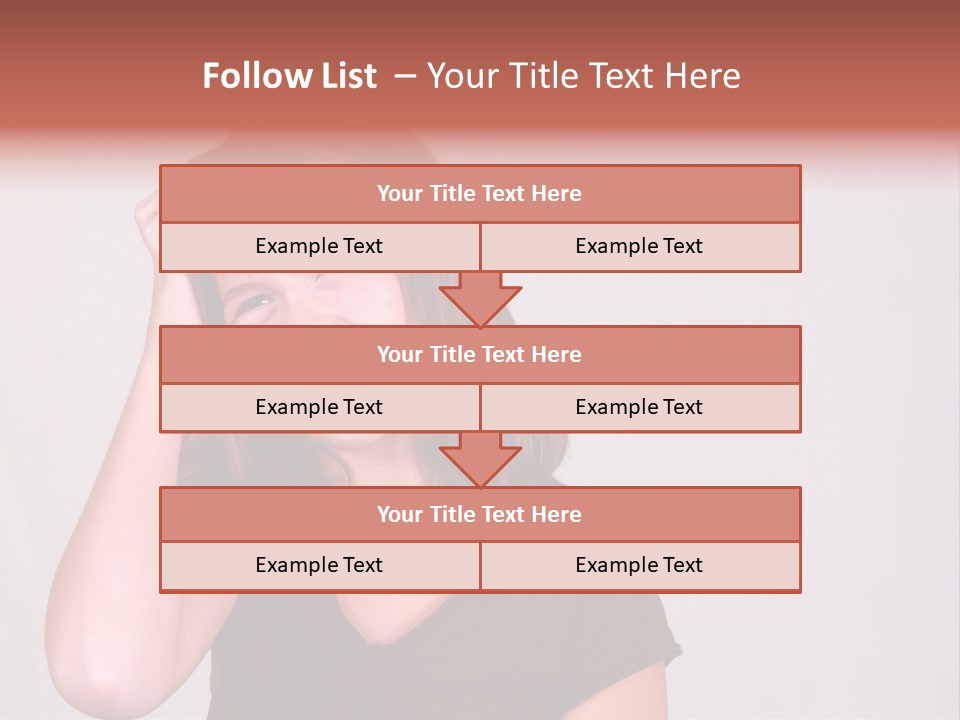 A Young Girl Is Holding Her Head In Her Hands PowerPoint Template