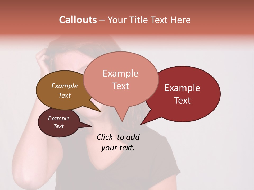 A Young Girl Is Holding Her Head In Her Hands PowerPoint Template