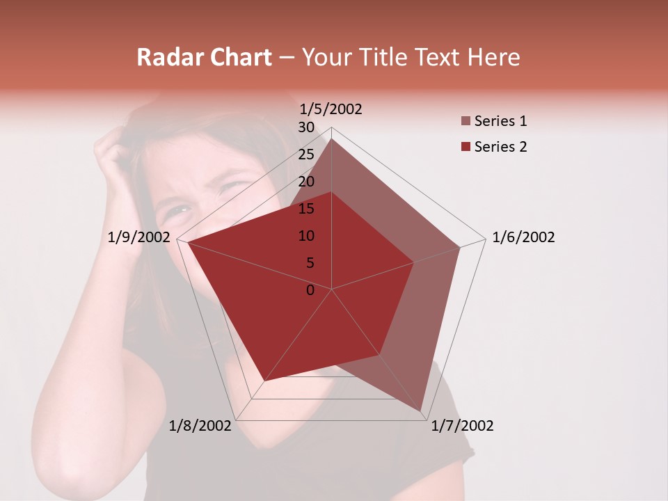 A Young Girl Is Holding Her Head In Her Hands PowerPoint Template