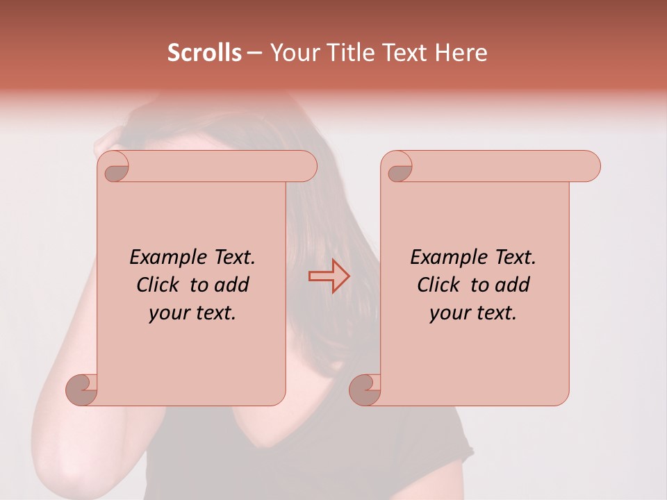 A Young Girl Is Holding Her Head In Her Hands PowerPoint Template