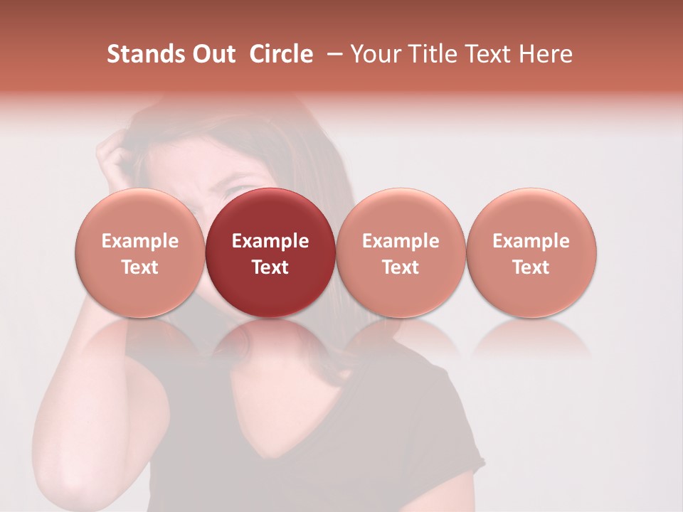 A Young Girl Is Holding Her Head In Her Hands PowerPoint Template