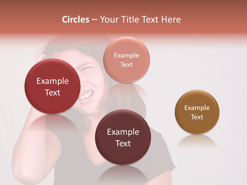 A Young Girl Is Holding Her Head In Her Hands PowerPoint Template