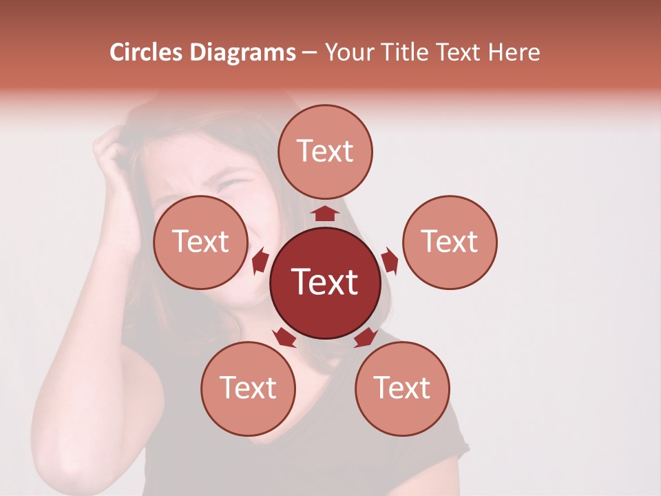 A Young Girl Is Holding Her Head In Her Hands PowerPoint Template