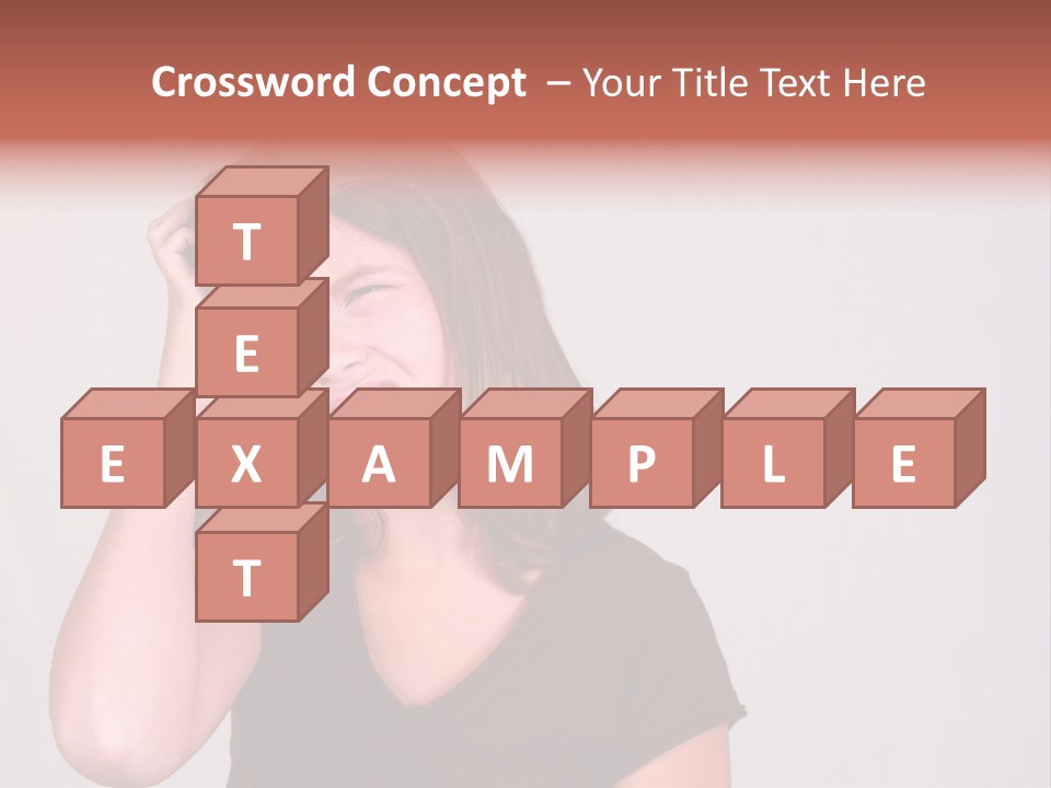 A Young Girl Is Holding Her Head In Her Hands PowerPoint Template