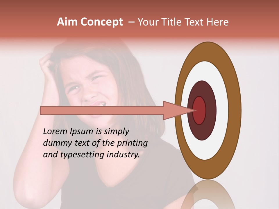 A Young Girl Is Holding Her Head In Her Hands PowerPoint Template