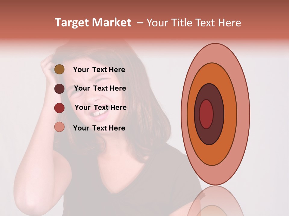 A Young Girl Is Holding Her Head In Her Hands PowerPoint Template