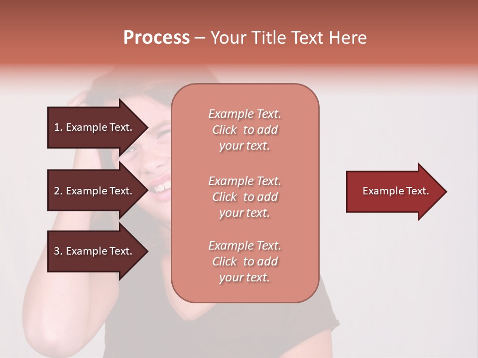 A Young Girl Is Holding Her Head In Her Hands PowerPoint Template